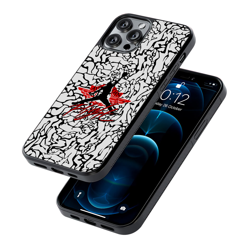 Air Jordan Endemic Patern 2D Rubber Phone Case | Slim Protective Phone Case