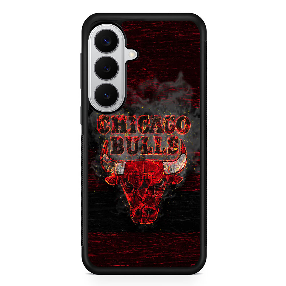 Chicago Bulls Burn Samsung Galaxy S26 Case | Protective Rubber Cover