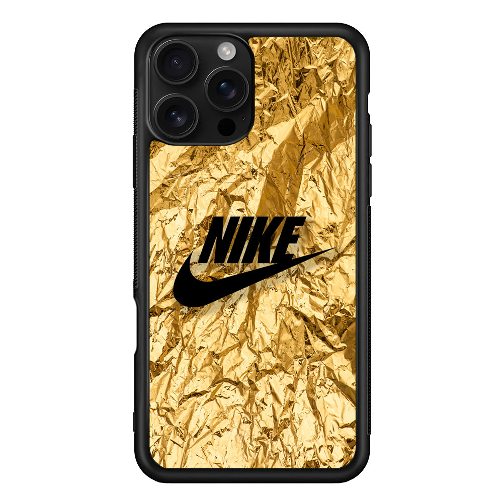Nike Gold Paper iPhone 16 Pro Case - Stylish Protective Cover for iPhone 16 Pro