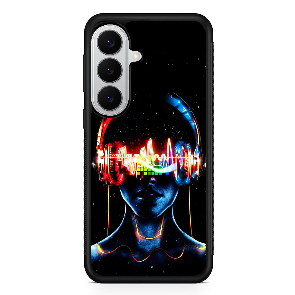 DJ Women Digital Music Art Samsung Galaxy S26 Case | Protective Rubber Cover