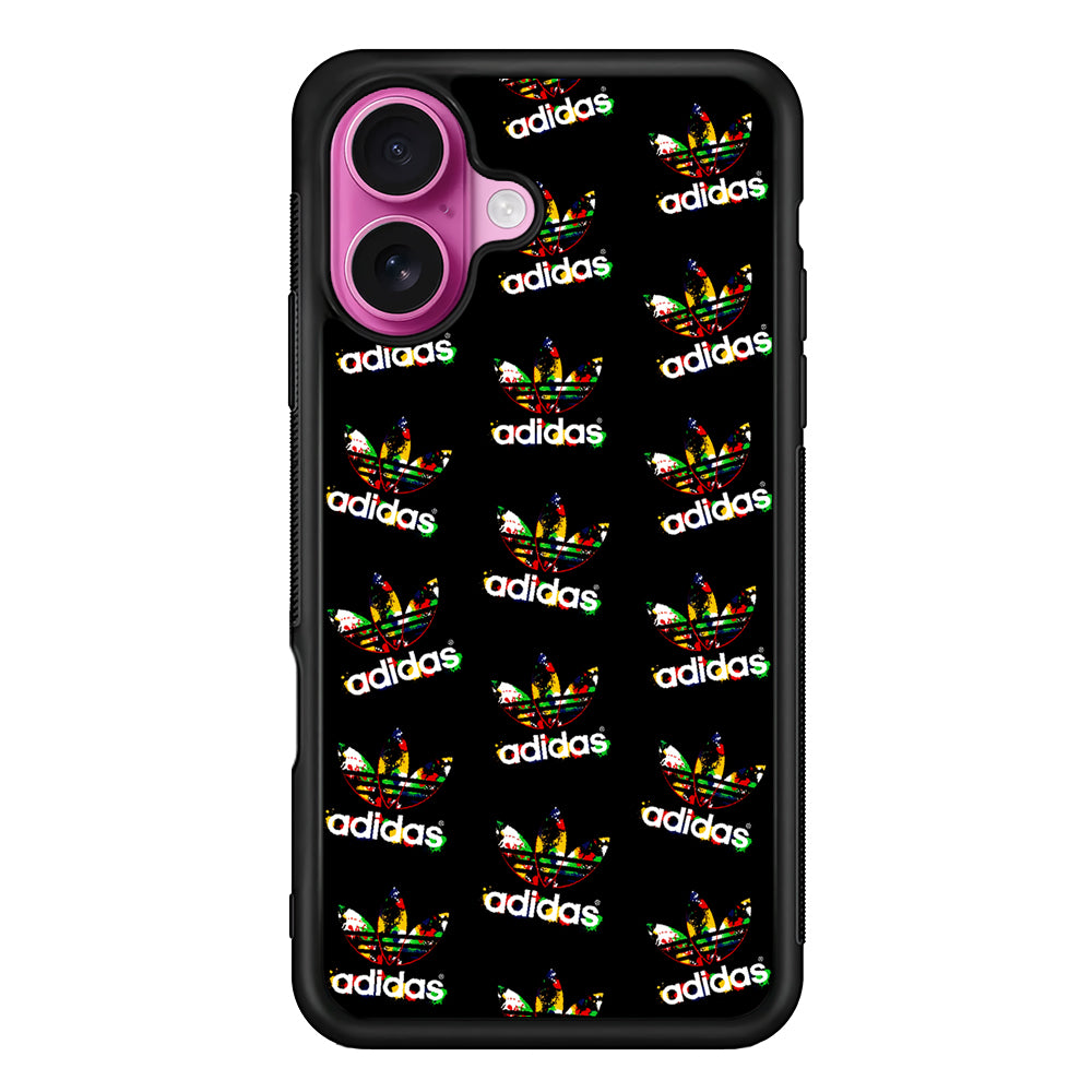 Adidas Logo Collection Pattern iPhone 17 Case - Slim Rubber Case for iPhone 17