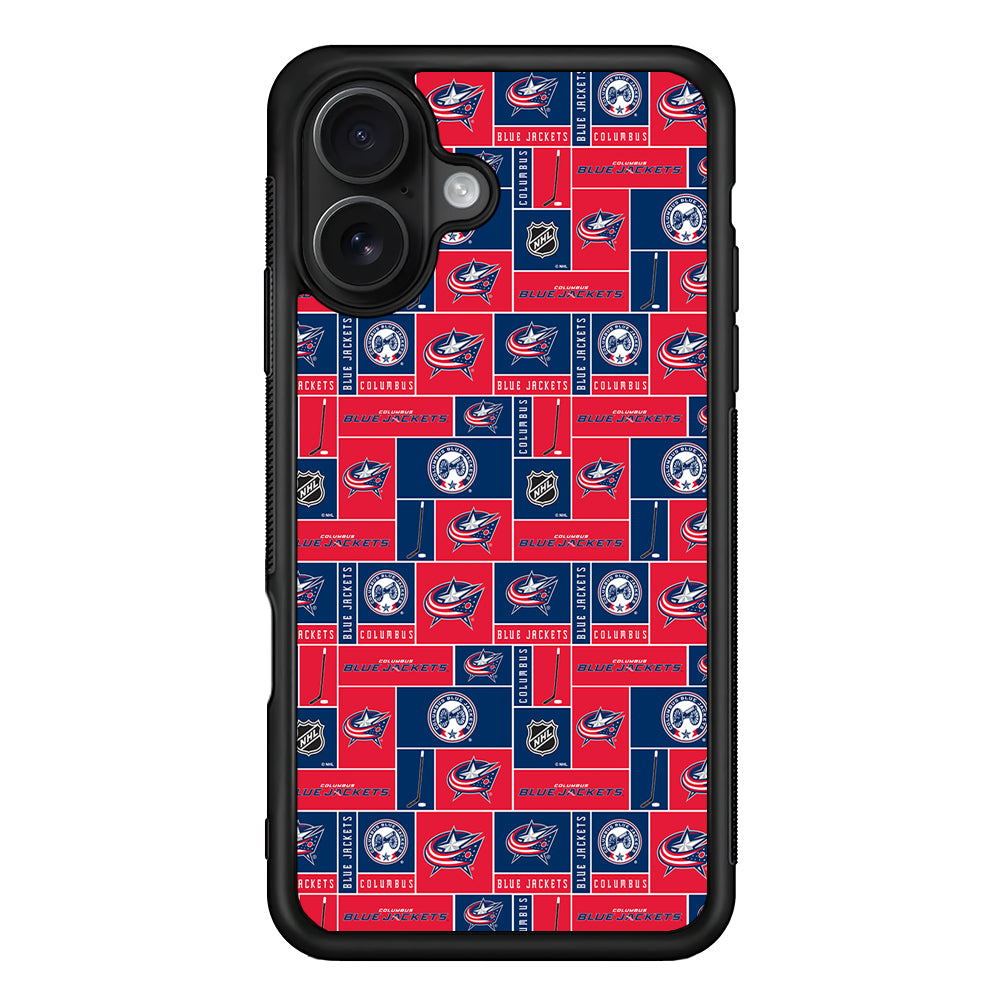 Columbus Blue Jackets Pattern iPhone 16 Case - Oxvistore