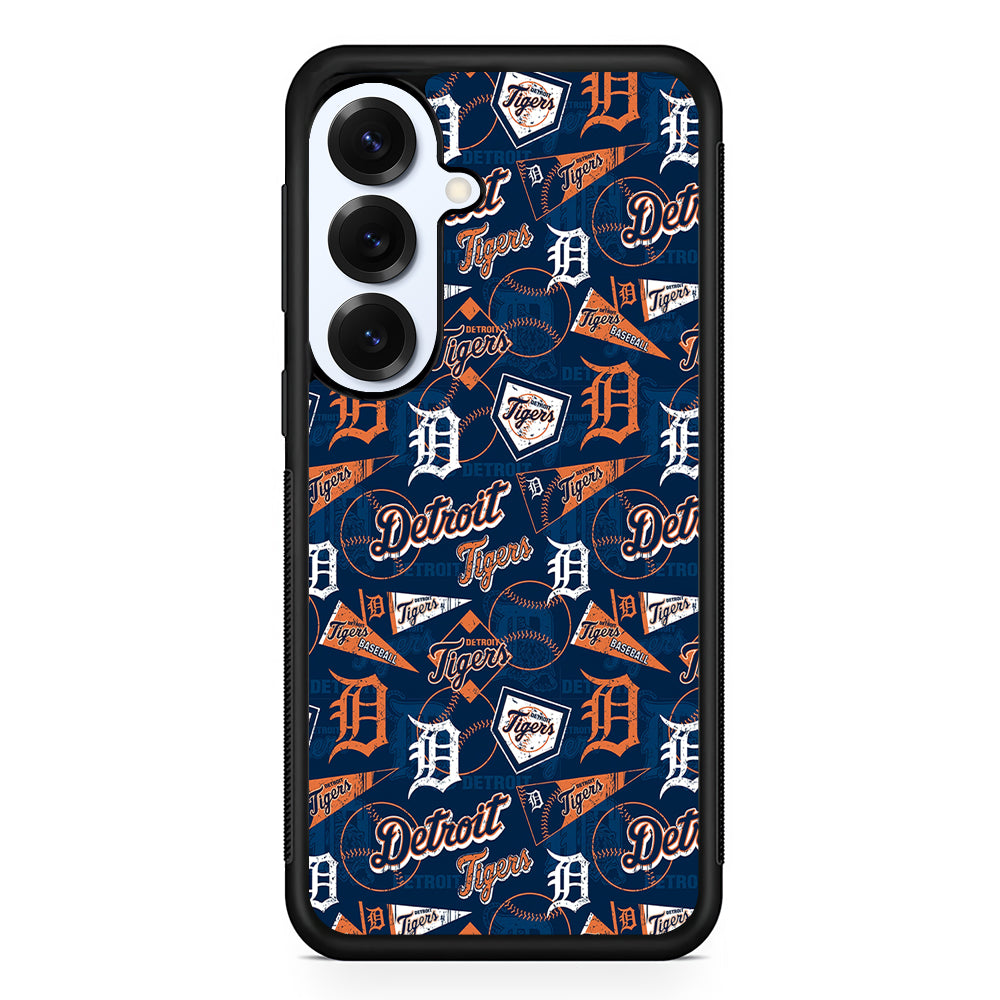 Detroit Tigers Pattern Samsung Galaxy S25 Plus Case | Slim Rubber Cover for Samsung Galaxy S25 Plus
