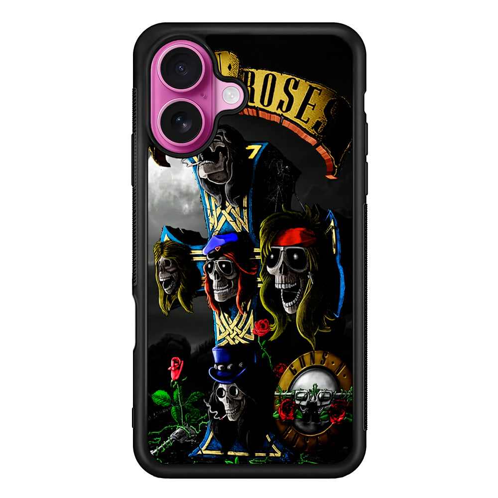 Guns and Roses Music Rock iPhone 17 Case | Slim Protective Rubber Phone Cover