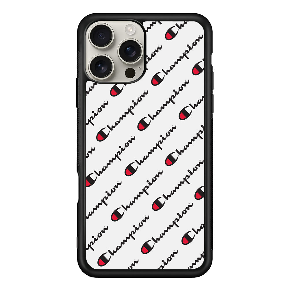 Champion Ebon-Ashgray iPhone 16 Pro Max Case | Slim Rubber Case for iPhone 16 Pro Max