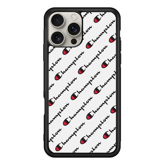 Champion Ebon-Ashgray iPhone 16 Pro Max Case | Slim Rubber Case for iPhone 16 Pro Max