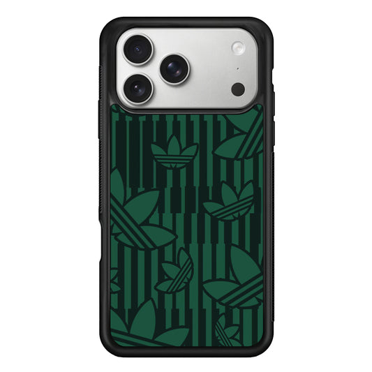 Adidas Dark Green Pattern iPhone 17 Pro Case | Slim Protective Case for iPhone 17 Pro