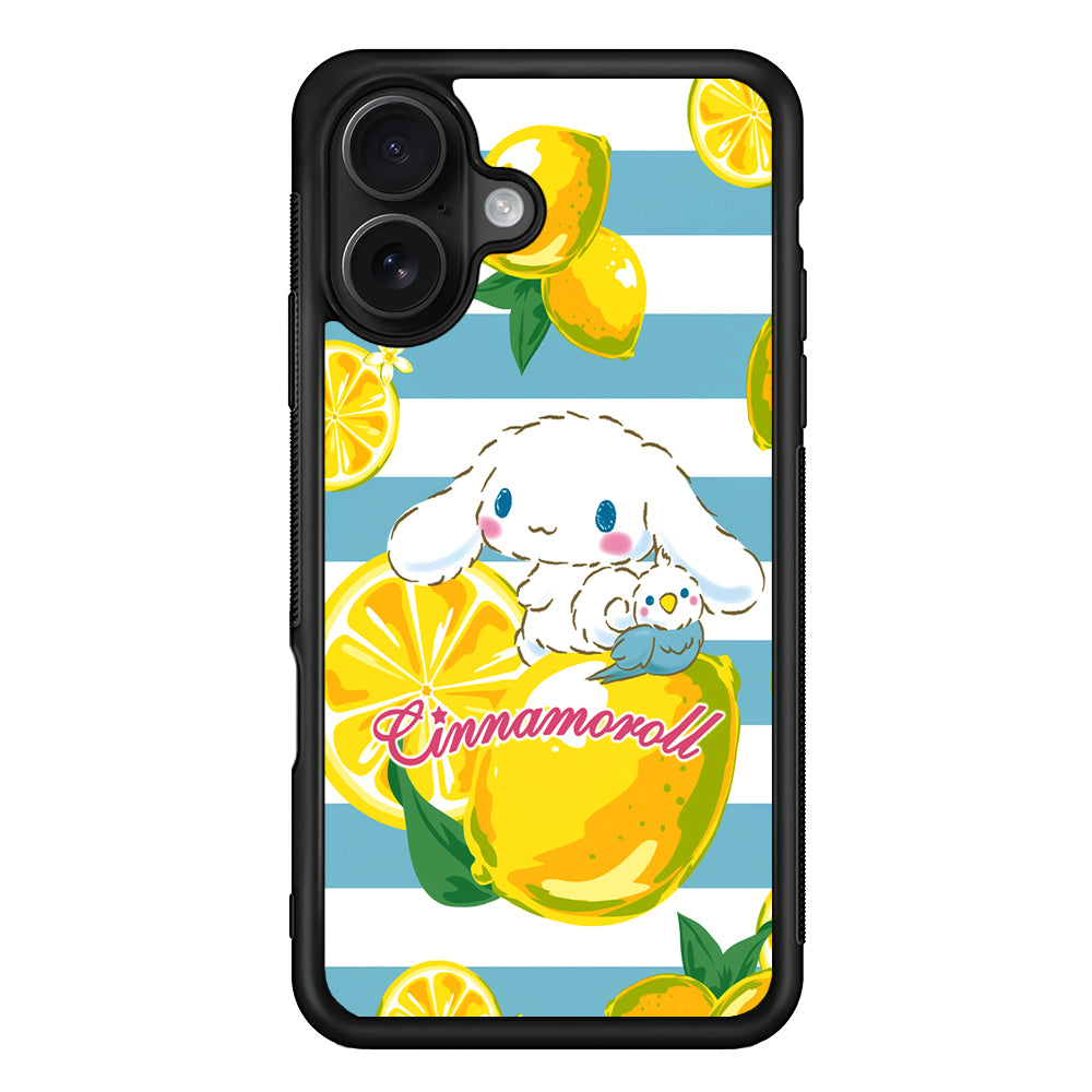 Cinnamoroll Lemons Blue Stripe iPhone 16 Case - Oxvistore