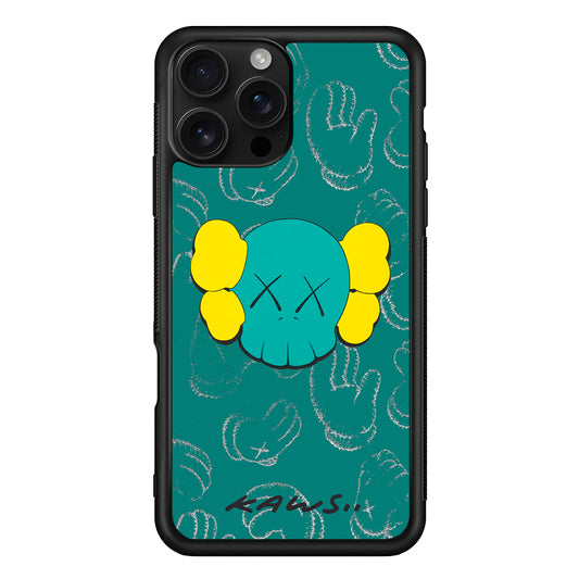 Kaws Face Tosca Touch iPhone 16 Pro Case | Slim Rubber Case for iPhone 16 Pro