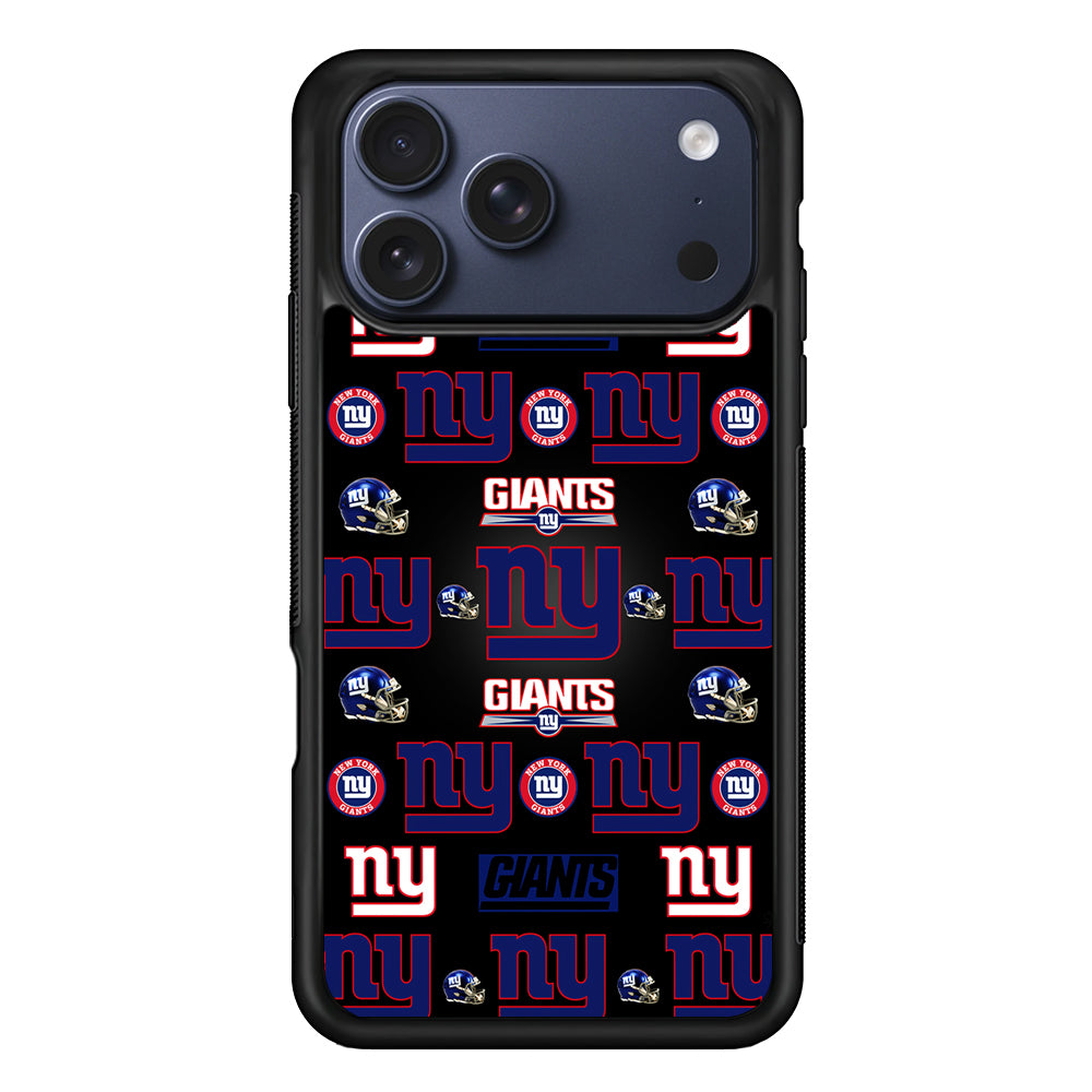 New York Giants Logo Pattern iPhone 17 Pro Max Case | Slim Protective Cover for iPhone 17 Pro Max