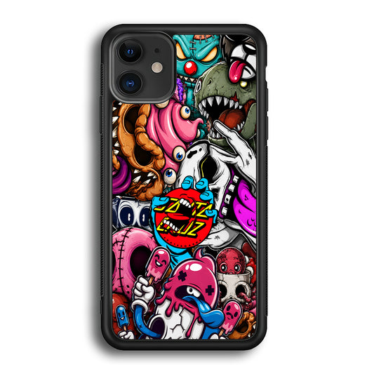 Santa Cruz Skateboard Nightmare iPhone 12 Case | Slim Rubber Case for iPhone 12