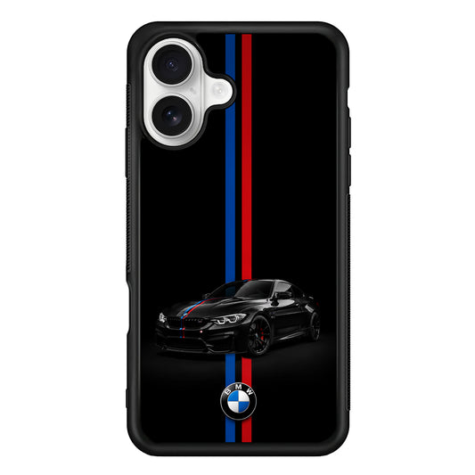 BMW M4 Coupe Racing Stripe iPhone 16 Plus Case | Slim Rubber Case for iPhone 16 Plus