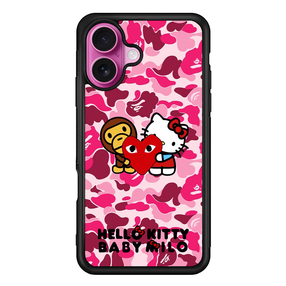 Bape Baby Milo X Hello Kitty iPhone 17 Case | Slim Rubber Case for iPhone 17