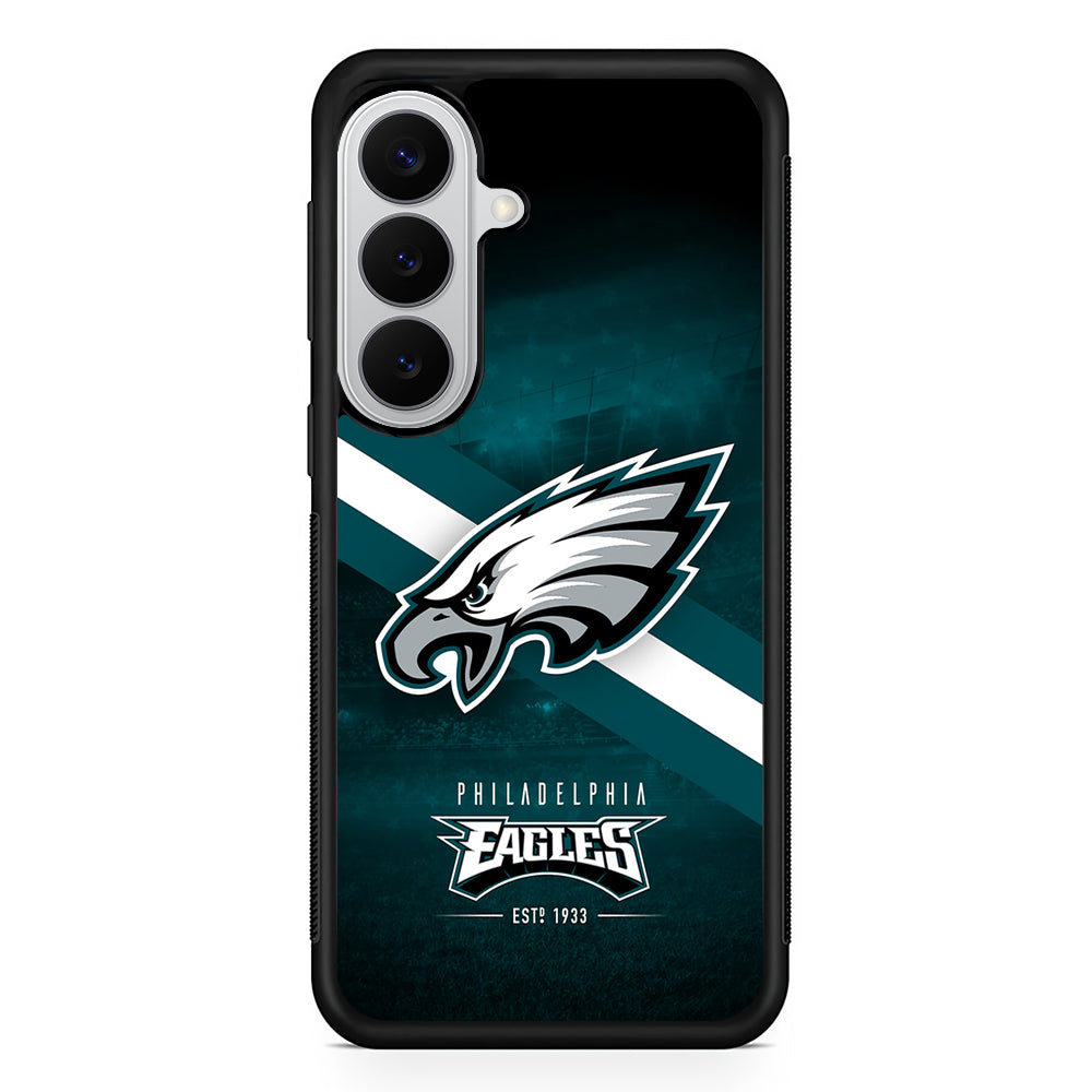 Philadelphia Eagles Logo Samsung Galaxy S26 Case | Protective Rubber Cover