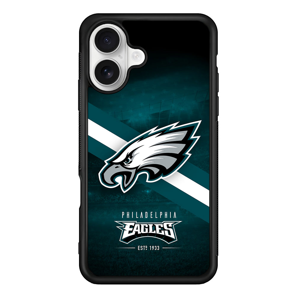 Philadelphia Eagles Logo iPhone 16 Plus Case | Durable Protective Rubber Cover