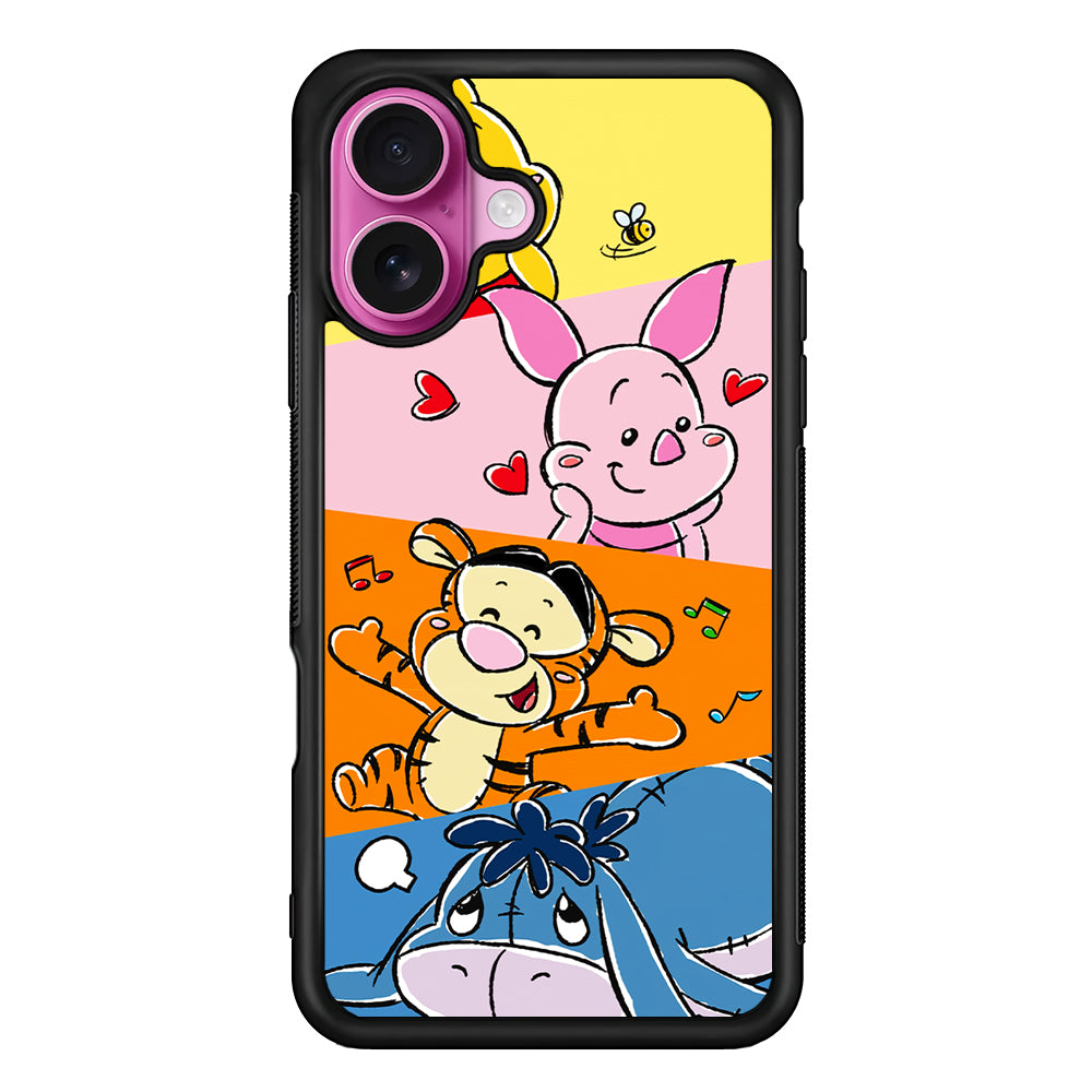 Winnie The Pooh Baby Character iPhone 17 Case | Slim Protective Rubber Phone Cover