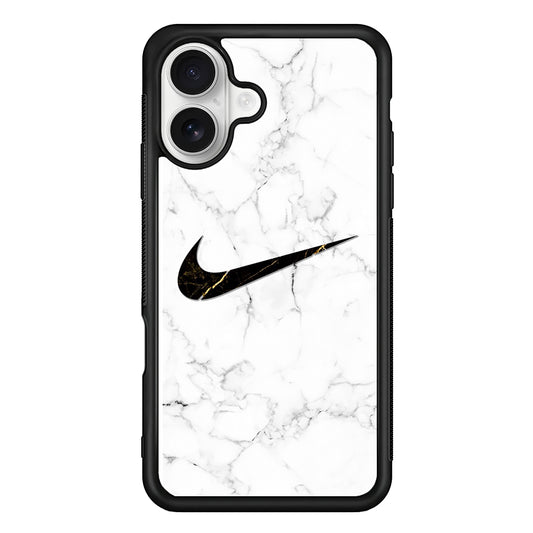 Nike Gold Line in Marble iPhone 16 Plus Case – Slim Fit Protective Phone Case