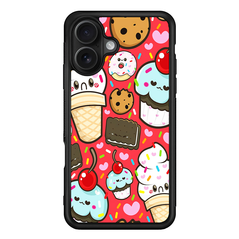Cute Desserts Cupcake iPhone 16 Case - Oxvistore