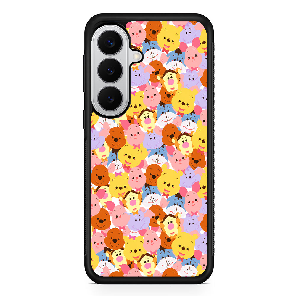 Faces of Winnie The Pooh and Friends Samsung Galaxy S26 Case | Protective Rubber Cover