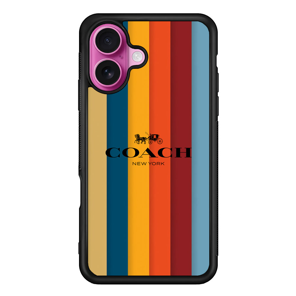 Coach Vertical Colorfull iPhone 17 Case | Slim Rubber Case for iPhone 17