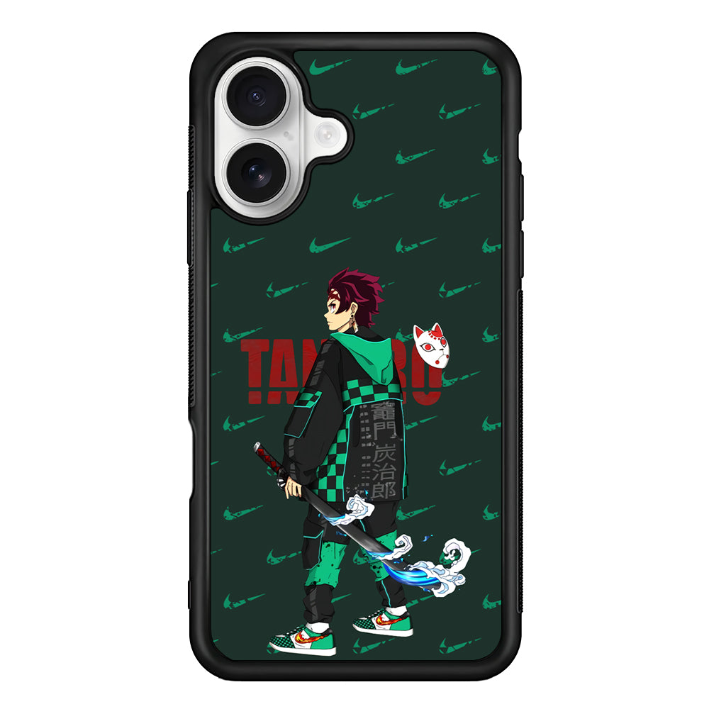 Nike on Tanjiro Suit iPhone 16 Plus Case – Slim Fit Protective Phone Case