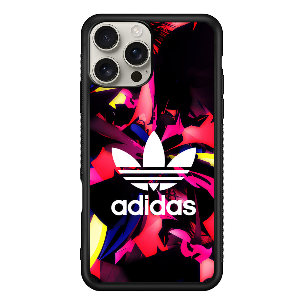 Adidas Logo Colorful Abstract iPhone 16 Pro Max Case | Durable Everyday Protective Cover