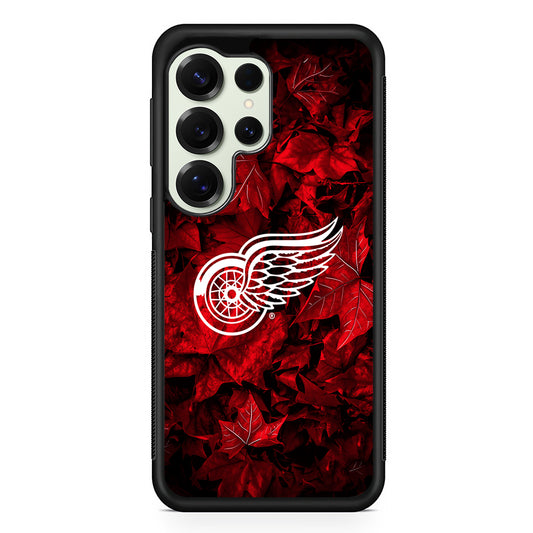 Detroit Red Wings Maple Leaves Samsung Galaxy S25 Ultra Case | Durable Rubber Case for Samsung Galaxy S25 Ultra
