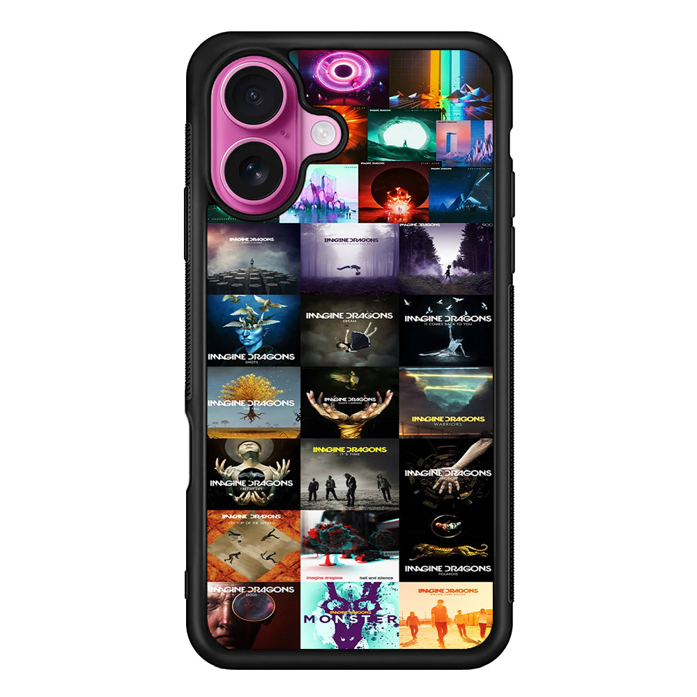 Imagine Dragons Album Collection iPhone 17 Case | Slim Protective Rubber Phone Cover
