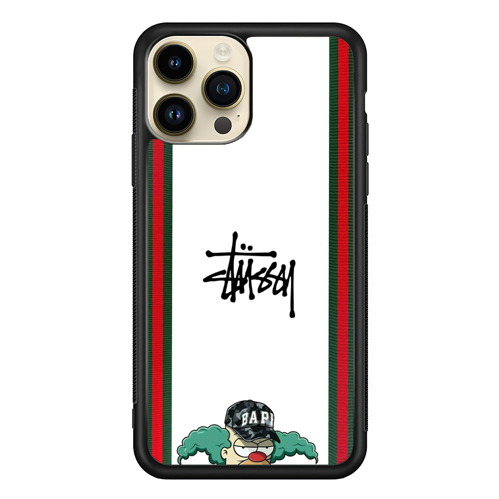Stussy Homer Simpson iPhone 14 Pro Case | Slim Rubber Case for iPhone 14 Pro
