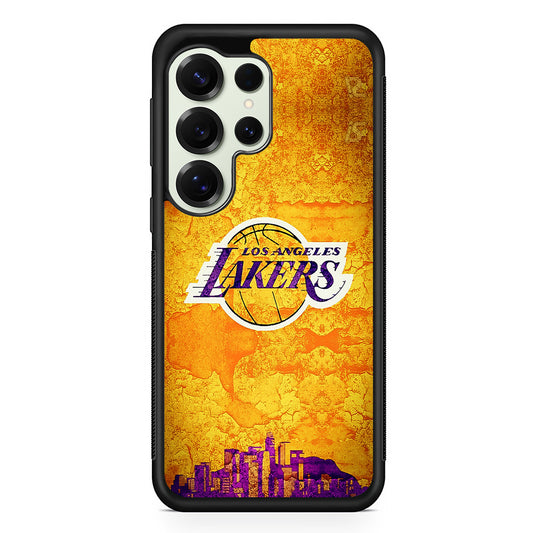 Los Angeles Lakers Pattern Samsung Galaxy S25 Ultra Case | Durable Rubber Case for Samsung Galaxy S25 Ultra