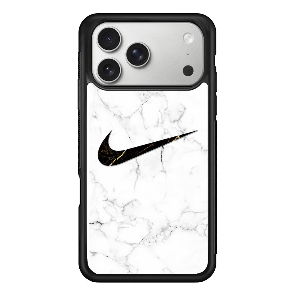 Nike Gold Line in Marble iPhone 17 Pro Case | Slim Protective Case for iPhone 17 Pro