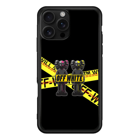 Kaws Twin Off White iPhone 16 Pro Case | Slim Rubber Case for iPhone 16 Pro