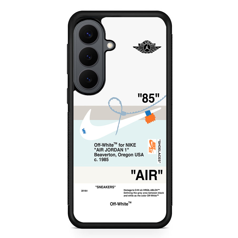 Off White x Nike Air Jordan Natural Samsung Galaxy S26 Plus Case | Slim Rubber Case for Samsung Galaxy S26 Plus