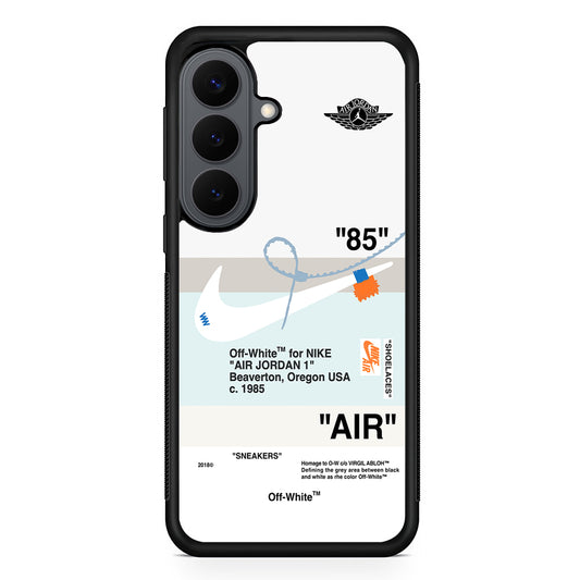 Off White x Nike Air Jordan Natural Samsung Galaxy S26 Plus Case | Slim Rubber Case for Samsung Galaxy S26 Plus