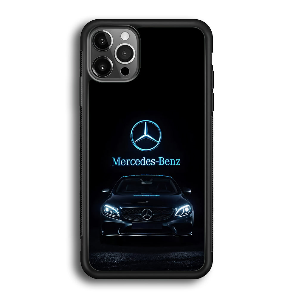 Mercedes-Benz Blue Dark Aesthetic iPhone 12 Pro Case | Slim Rubber Case for iPhone 12 Pro