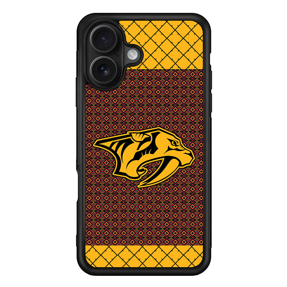 Nashville Predators Pattern iPhone 16 Case - Oxvistore