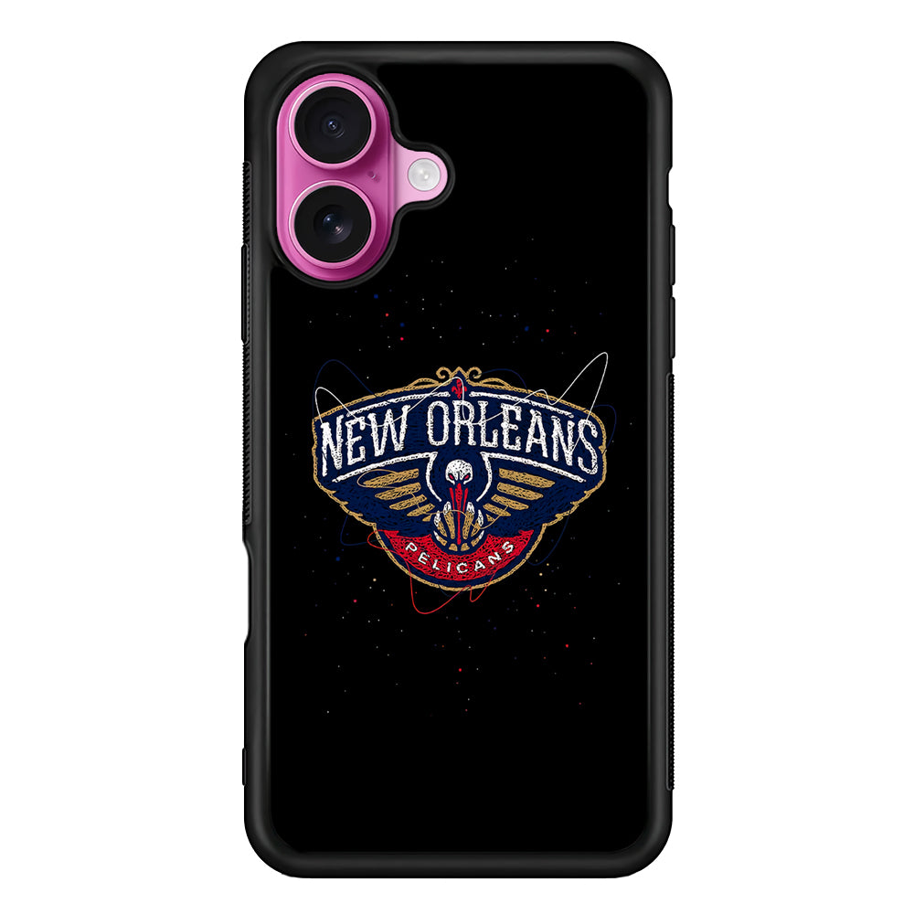 New Orleans Pelicans Abstract iPhone 17 Case | Slim Protective Rubber Phone Cover