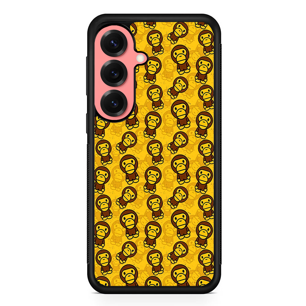 Bape Baby Milo Pattern Samsung Galaxy S25 Case | Slim Rubber Case for Samsung Galaxy S25