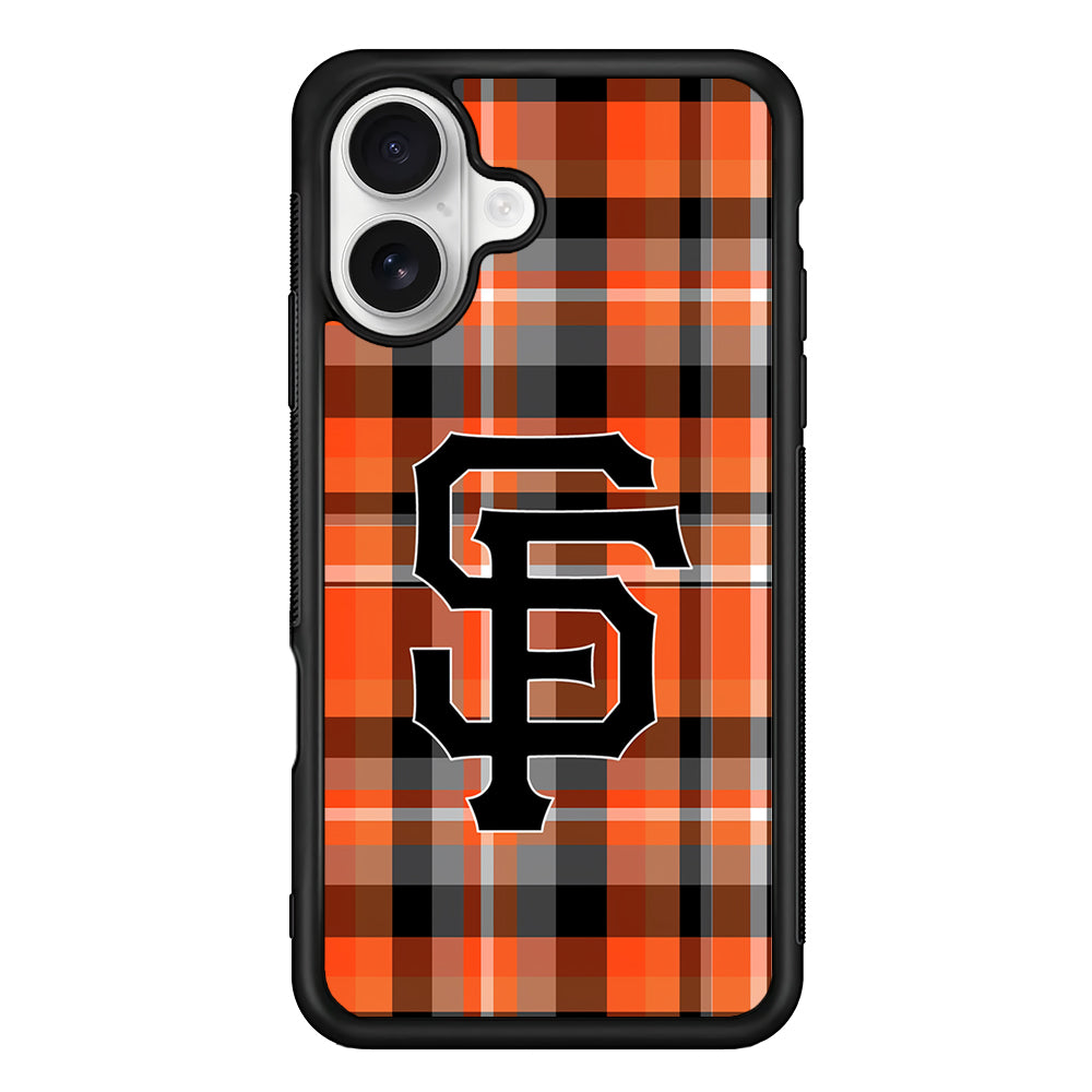 San Francisco Giants Pattern iPhone 16 Plus Case | Durable Protective Rubber Cover