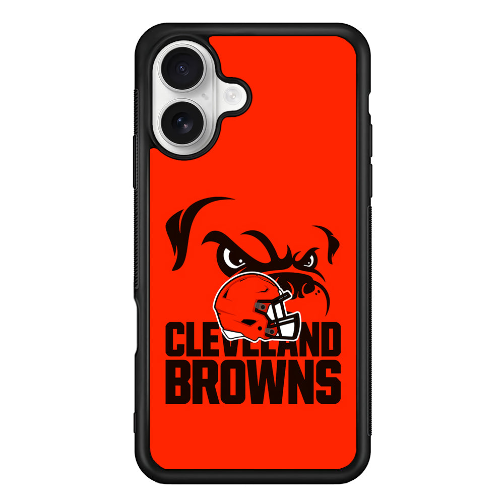 Cleveland Browns Helmet iPhone 16 Plus Case | Durable Protective Rubber Cover