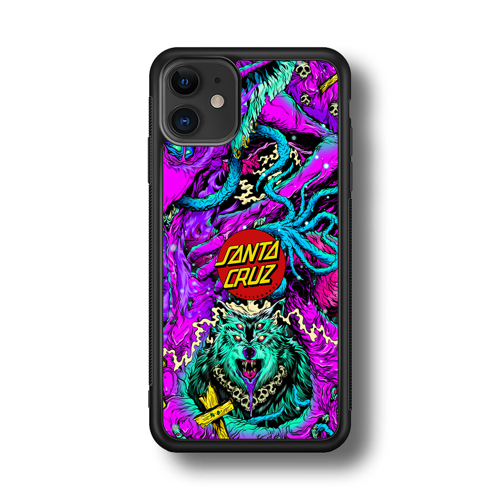 Santa Cruz Skateboard Wolf iPhone 11 Case | Slim Rubber Case for iPhone 11