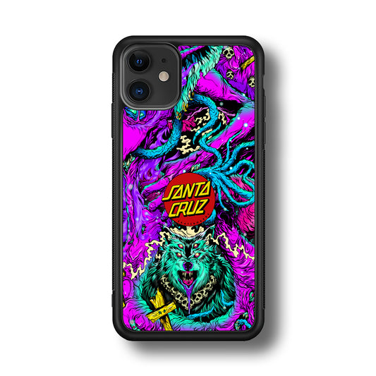 Santa Cruz Skateboard Wolf iPhone 11 Case | Slim Rubber Case for iPhone 11