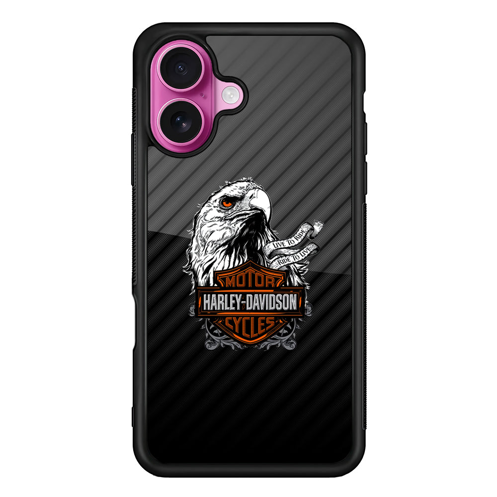 Harley Davidson Dashing Like an Eagle iPhone 17 Case - Slim Rubber Case for iPhone 17