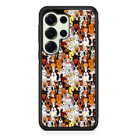 Doodle Dogs Colorful Pattern Samsung Galaxy S25 Ultra Case | Durable Rubber Case for Samsung Galaxy S25 Ultra