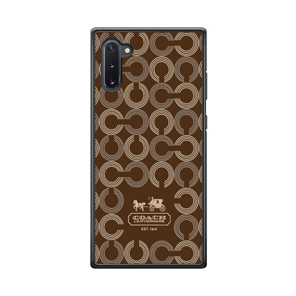 Coach Pattern Brown Samsung Galaxy Note 10 Case | Slim Rubber Case for Samsung Galaxy Note 10