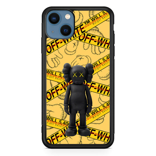Kaws x Off White Yellow Belt iPhone 13 Case | Slim Rubber Case for iPhone 13