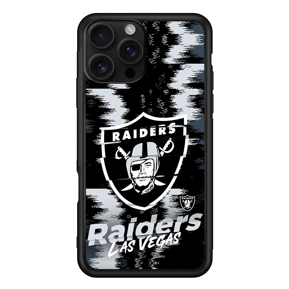 Las Vegas Raiders Abstract Color iPhone 16 Pro Case | Durable Protective Case for iPhone 16 Pro