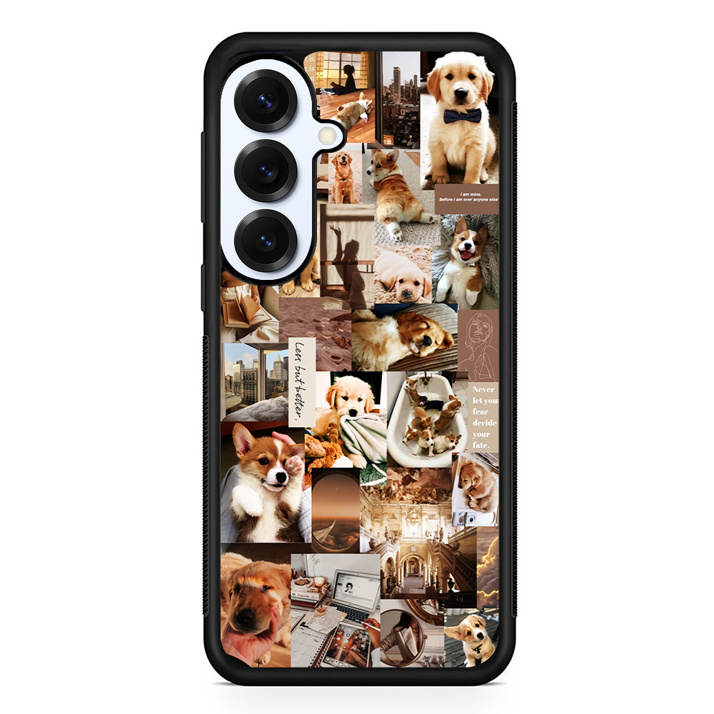 Cute Puppy Dog Aesthetic Samsung Galaxy S25 Plus Case | Slim Rubber Cover for Samsung Galaxy S25 Plus