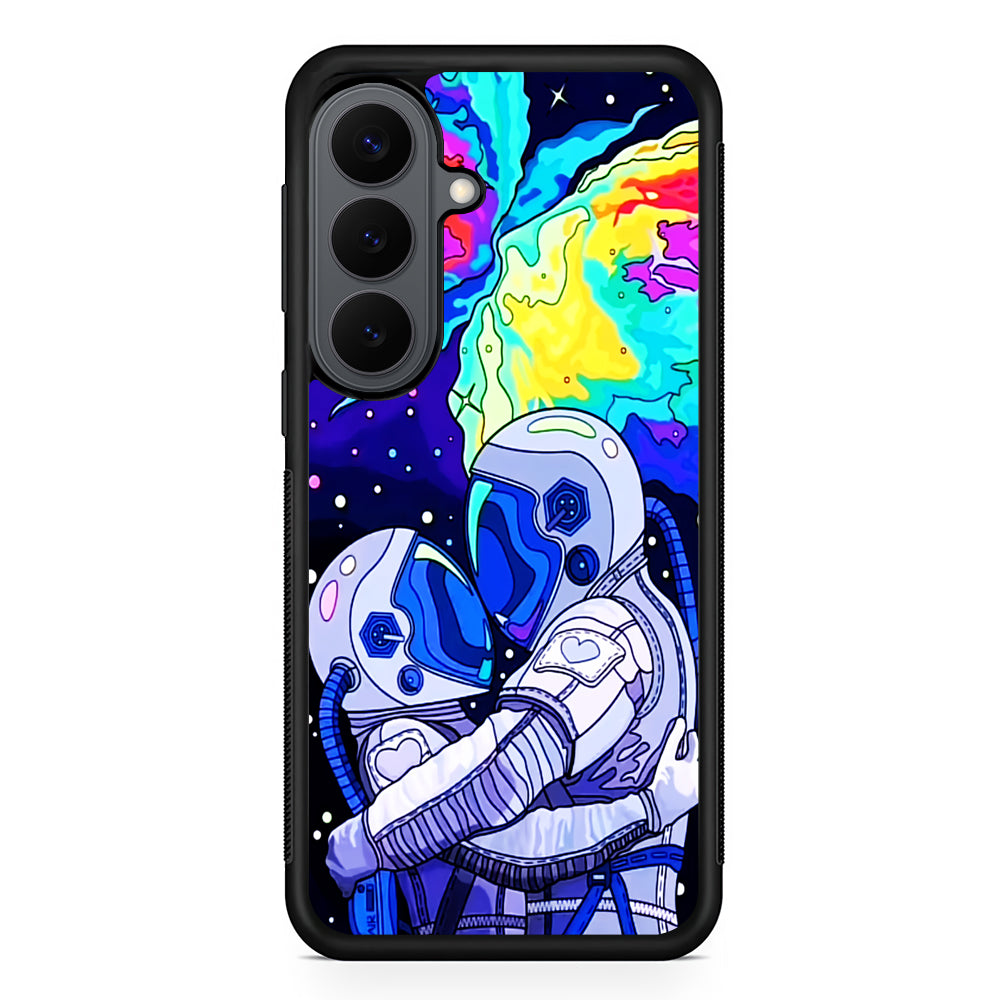 Astronaut Couple in Space Samsung Galaxy S26 Plus Case | Slim Rubber Case for Samsung Galaxy S26 Plus