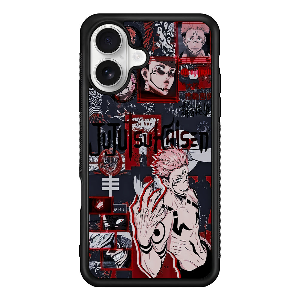 Sukuna Jujutsu Kaisen Aesthetic iPhone 16 Plus Case | Durable Protective Rubber Cover